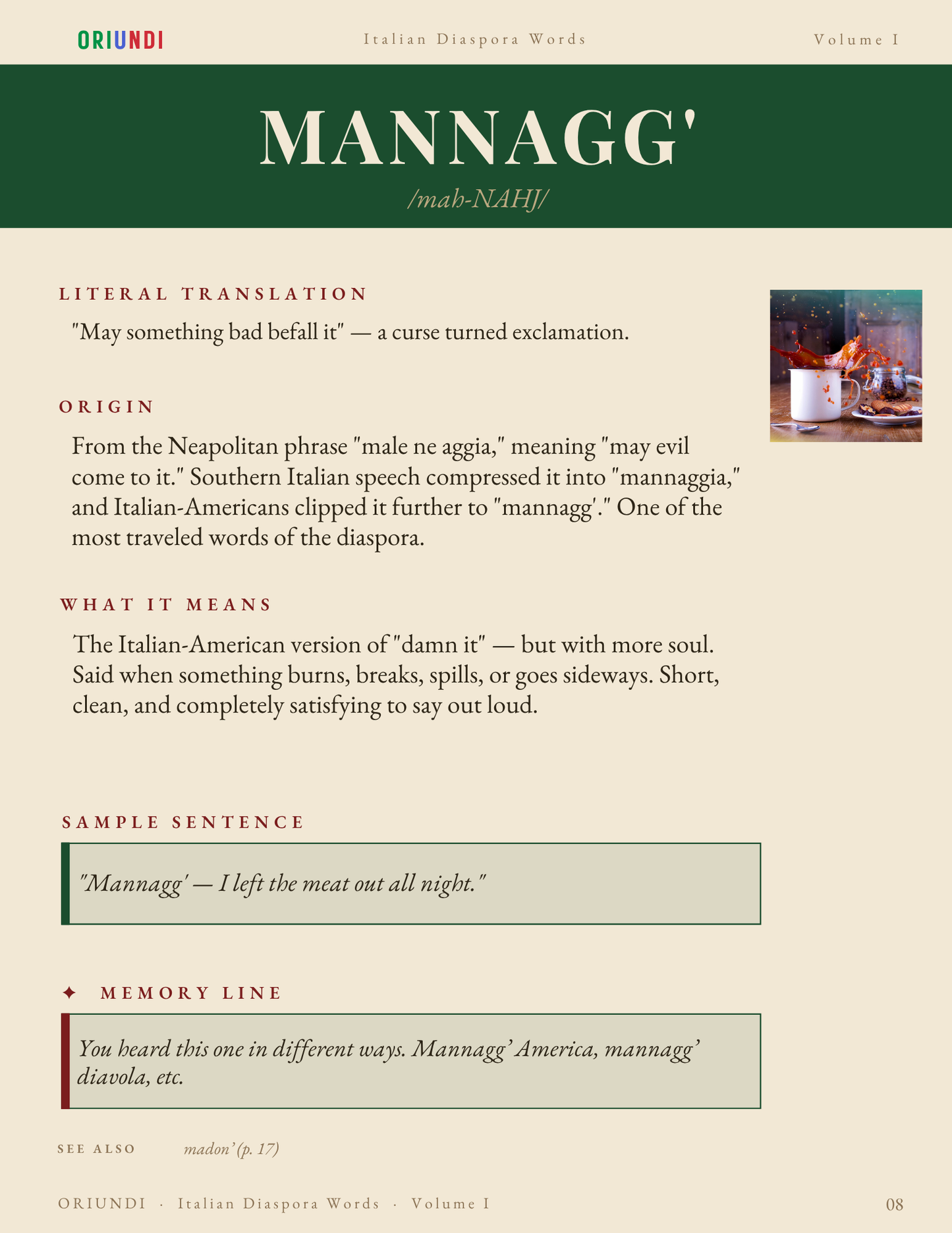 Italian Diaspora Words: Volume I